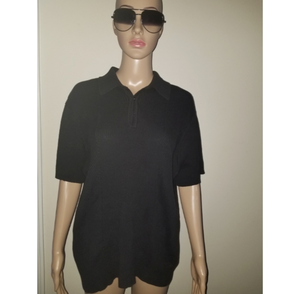 Michael Kors Men's Black Polo Shirt Size L